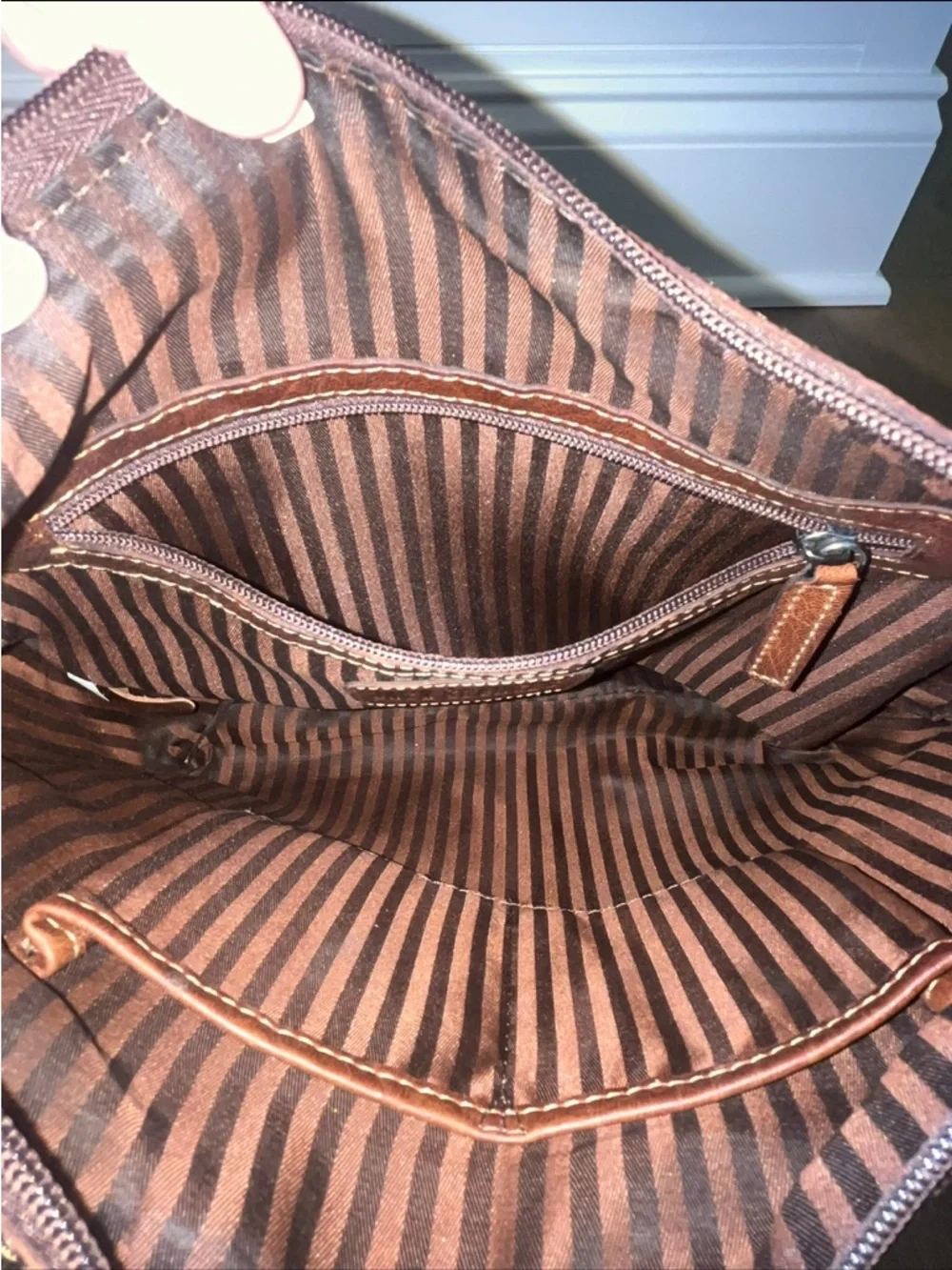 Jack Georges Voyager Crossbody / Shoulder Bag Dark Brown Genuine Leather NICE